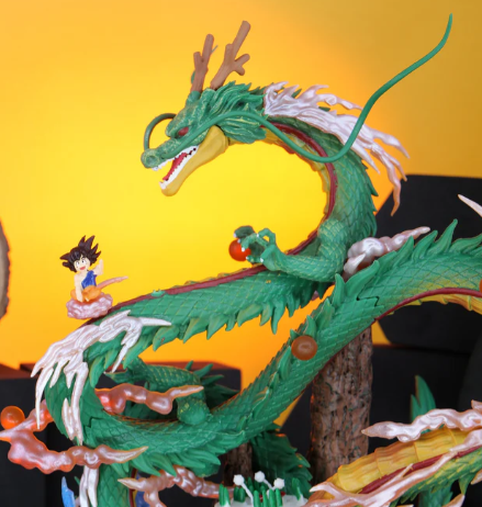 Dragon Ball Z Shenron with Goku Wish Action Figure (23 cm) | Premium PVC Anime Collectible - Senzo.in
