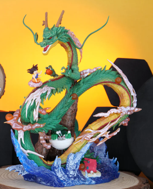 Dragon Ball Z Shenron with Goku Wish Action Figure (23 cm) | Premium PVC Anime Collectible - Senzo.in