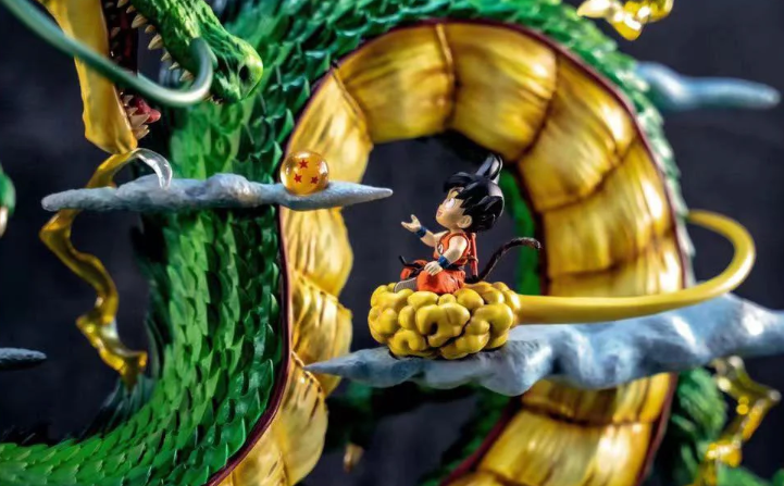 Dragon Ball Z Shenron with Kid Goku Premium Figure with Lights | 53 cm | Anime Collectible - Senzo.in