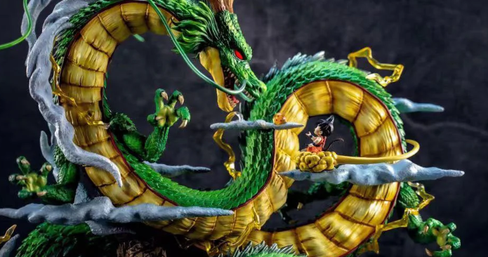 Dragon Ball Z Shenron with Kid Goku Premium Figure with Lights | 53 cm | Anime Collectible - Senzo.in