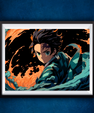 Senzo Giyu & Tanjiro Poster Set (Pack of 2) - Senzo.in