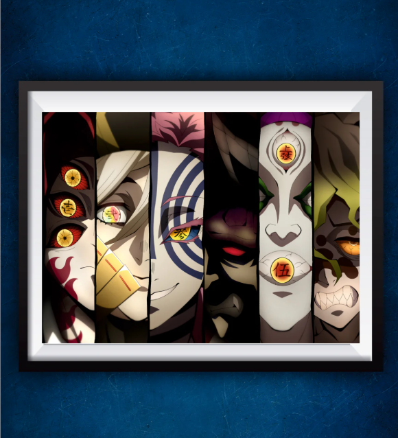 Senzo Demon Slayer, All Demons Poster Set (Pack of 2) - Senzo.in