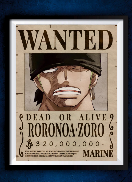 Senzo Luffy & Zoro Wanted Poster Set (Pack of 2) - Senzo.in