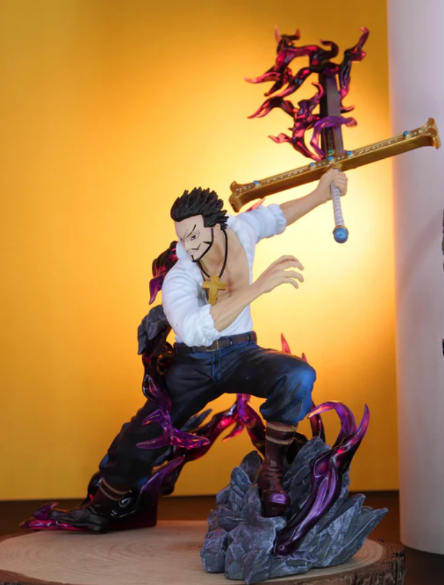 Dracule Mihawk Action Figure – White Shirt Special Effect (35 CM | PVC) - Senzo.in