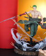 Roronoa Zoro Double Head Action Figure – White Base (28 CM) - Senzo.in