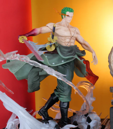 Roronoa Zoro Double Head Action Figure – White Base (28 CM) - Senzo.in