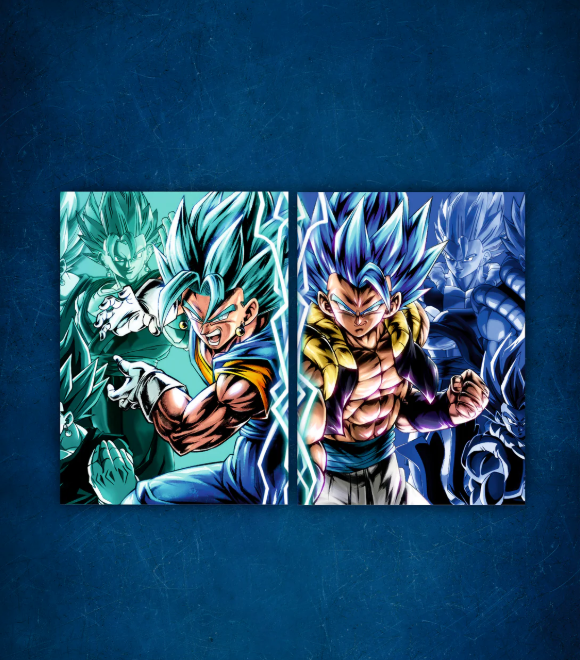 Vegito vs Gogeta Poster (Pack of 2) – Super Saiyan Blue Fusion Warriors - Senzo.in