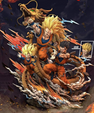 Dragon Ball Z SSJ3 Goku, Gohan & Goten Dragon Fist Action Figure (35 cm) | PVC Collectible - Senzo.in