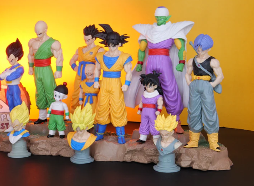 Dragon Ball Z Infinite Z Warrior Set (9 Pcs) | Goku, Vegeta, Gohan, Piccolo & Trunks Figures | PVC Collectible Set - Senzo.in