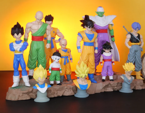 Dragon Ball Z Infinite Z Warrior Set (9 Pcs) | Goku, Vegeta, Gohan, Piccolo & Trunks Figures | PVC Collectible Set - Senzo.in