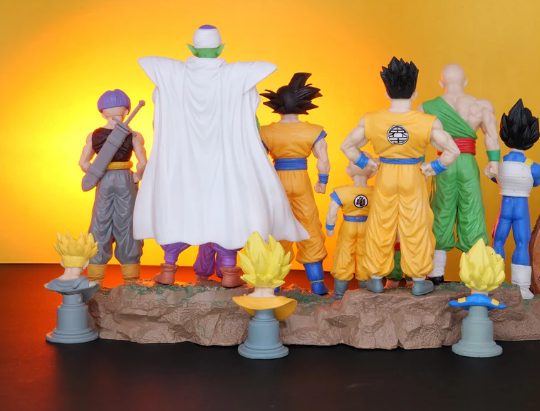 Dragon Ball Z Infinite Z Warrior Set (9 Pcs) | Goku, Vegeta, Gohan, Piccolo & Trunks Figures | PVC Collectible Set - Senzo.in