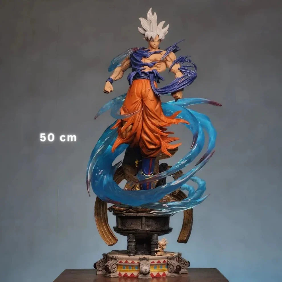 DBZ Ultra Instinct Goku Action Figure (50 cm) | Double Head Edition | Premium PVC Collectible - Senzo.in