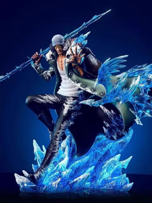 Senzo Aokiji Kuzan Dual Head LED Statue – Ice Effect Premium Figure - Senzo.in