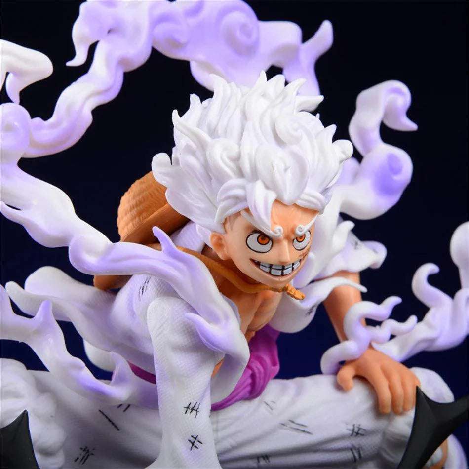 Title: Monkey D. Luffy Gear 5 Sun God Nika Power Pose Action Figure – One Piece Collectible - Senzo