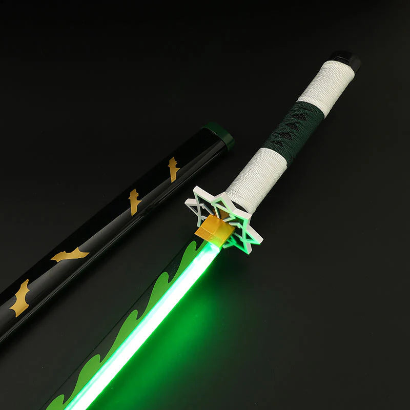 Anime LED Katana – Sanemi Shinazugawa Nichirin Sword | 108 cm | Full Tang Replica - Senzo.in