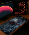 Senzo Eclipse Warrior Desk Mat | Dark Anime Gaming Pad - Senzo.in