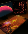 Senzo Tanjiro Fiery Blaze Desk Mat | Flame Breathing Gaming Pad - Senzo.in