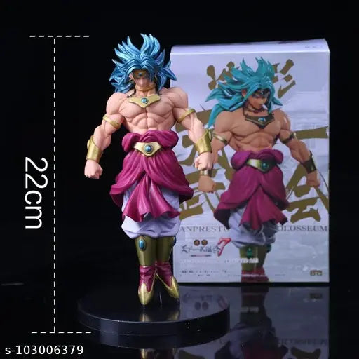 DBZ Legendary Super Saiyan Broly (Blue Hair Edition) Action Figure (20 cm) | Premium PVC Collectible - Senzo.in