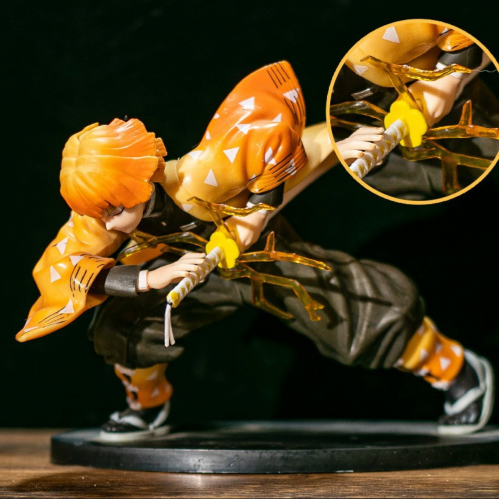 Zenitsu with Sword Action Figure ⚡ | Courageous Demon Slayer Collectible (13cm)