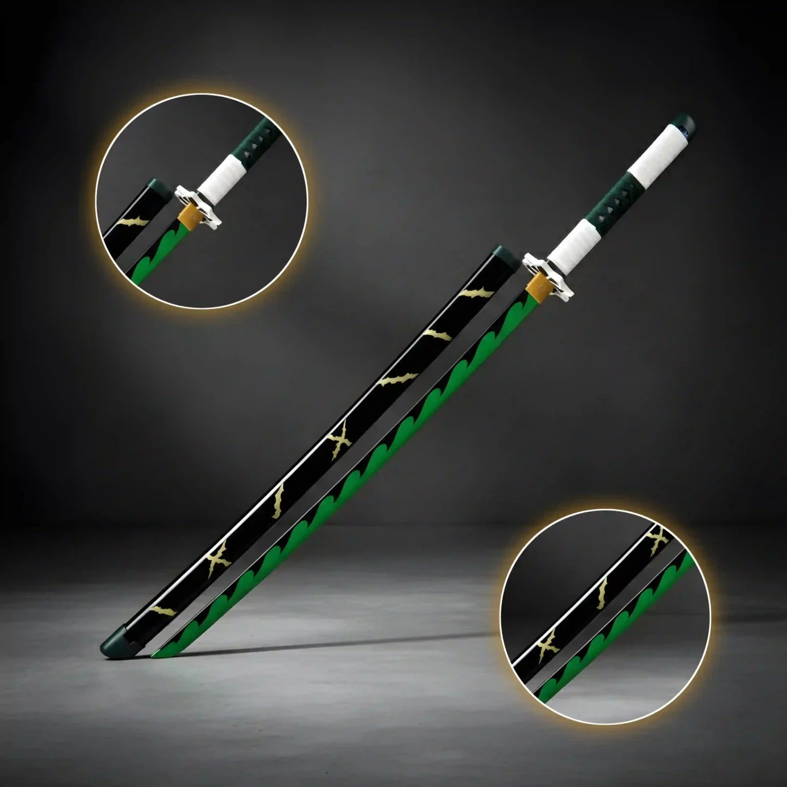 Sanemi Shinazugawa Nichirin Katana | Wooden Blade | 104 cm | Demon Slayer Cosplay Sword - Senzo.in