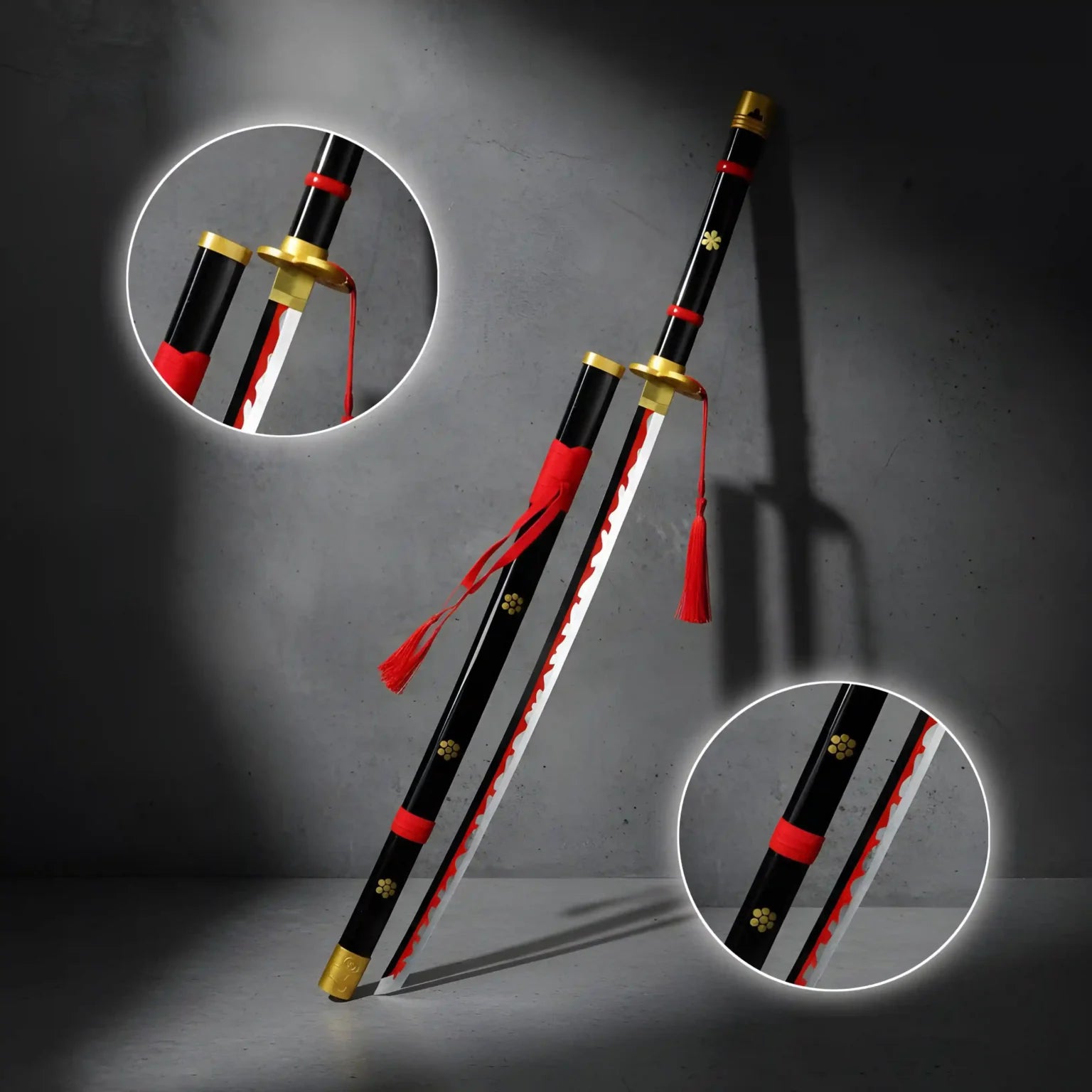 Roronoa Zoro Enma Katana | Black Wooden Blade | 104 cm | One Piece Cosplay Sword - Senzo.in